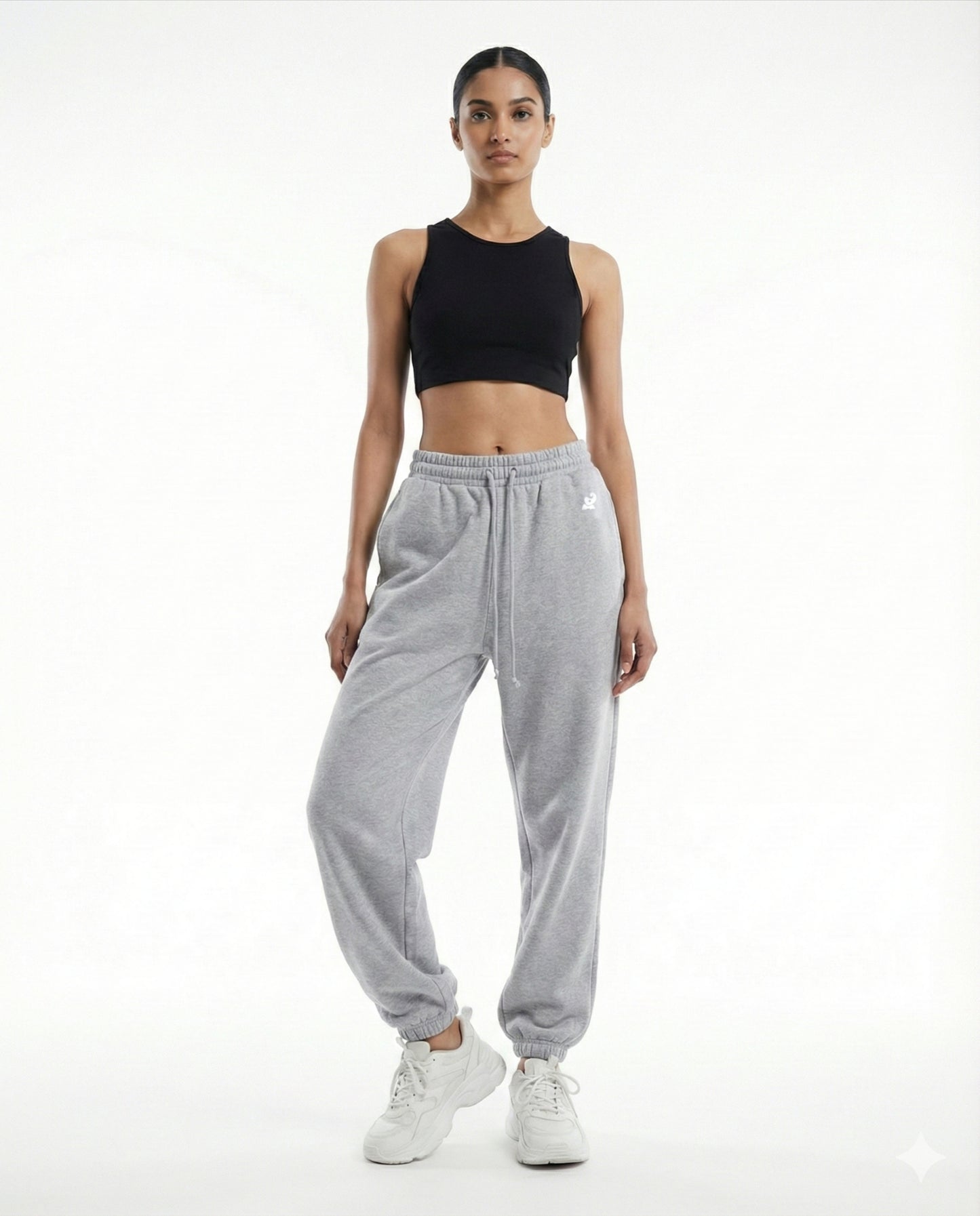 Women's Grey Melange Sweatpants